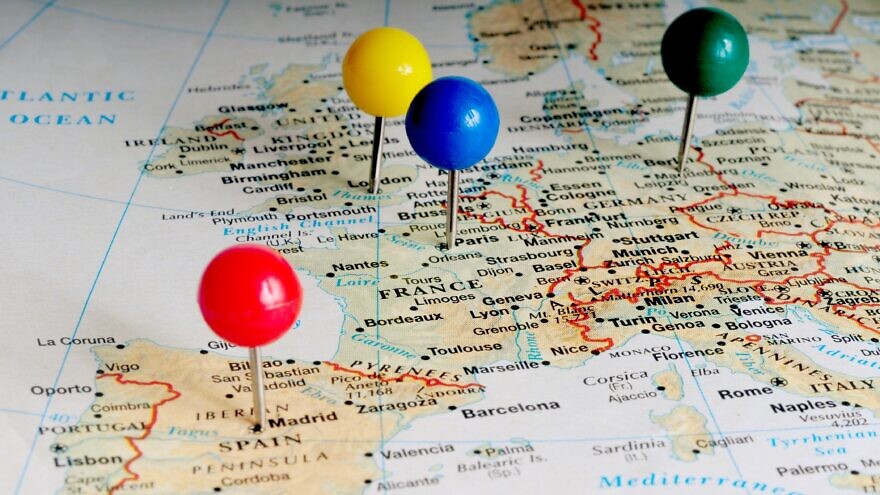 Map of Western Europe. Credit: Shutterstock.