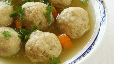 Matzah-ball soup. Credit: Elzbieta Sekowska/Shutterstock.
