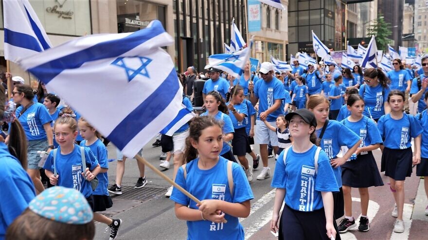 Children march in the “Celebrate Israel Parade” in New York City on May 22, 2022. Credit: Don Pollard/Office of Gov. Kathy Hochul.