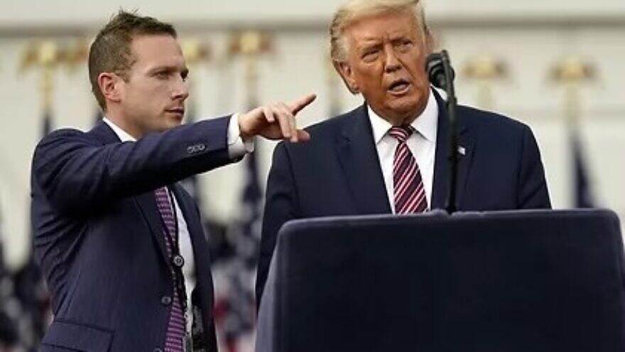 Republican candidate Max Miller, who is running for Ohio’s 7th Congressional District seat, and former President Donald Trump, to whom Miller formerly served as an aide. Credit: Max Miller campaign.