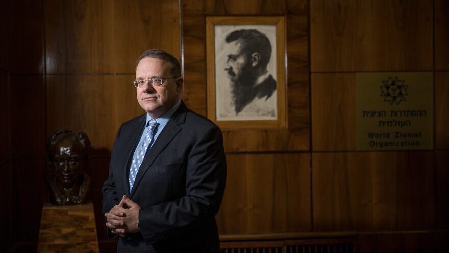 World Zionist Organization chairman Yaakov Hagoel poses for a picture at the World Zionist Organization offices in Jerusalem, June 15, 2020. Photo by Yonatan Sindel/Flash90.