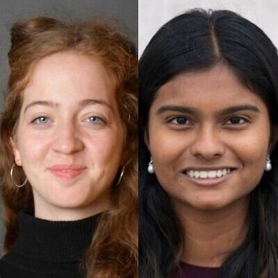 Laya Reddy is a Chicago native who just finished her first year at Princeton and plans to major in Economics. Avigail Gilad is a Tel Aviv native graduating from Princeton this spring with a BA in Architecture. Photo: Courtesy.