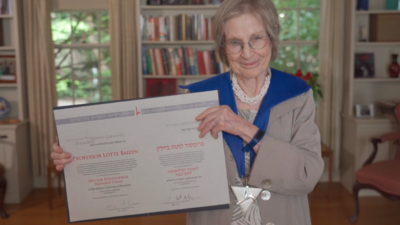 Hebrew University Confers Honorary Doctorate Degree on Prof. Lotte Bailyn.