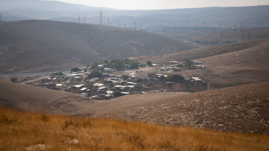 The illegal Bedouin village of Khan al-Ahmar, near Ma'ale Adumim, Dec. 10, 2019. Photo by Hadas Parush/Flash90.
