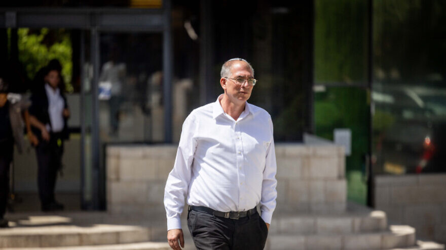 Yamina Knesset member Nir Orbach leaves the Prime Minister's Office in Jerusalem, following a meeting with Prime Minister Naftali Bennett, June 12, 2022. Photo by Yonatan Sindel/Flash90.