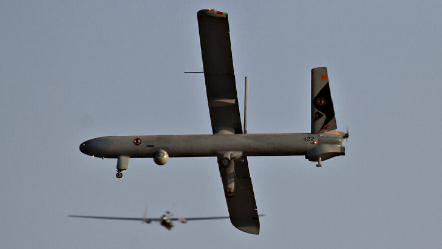 The Hermes 450 unmanned aerial vehicle. Photo by Ofer Zidon/Flash90.