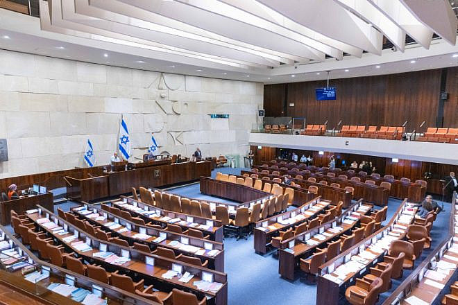The Knesset Assembly Hall, June 30, 2022. Photo by Olivier Fitoussi/Flash90.