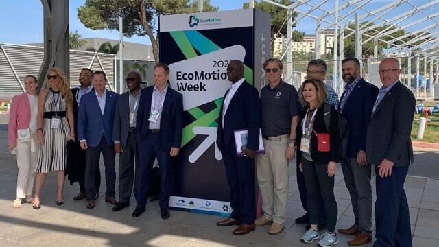 A delegation from Michigan at the 2022 EcoMotion international mobility conference in Tel Aviv. Photo courtesy of Michigan Israel Business Accelerator.