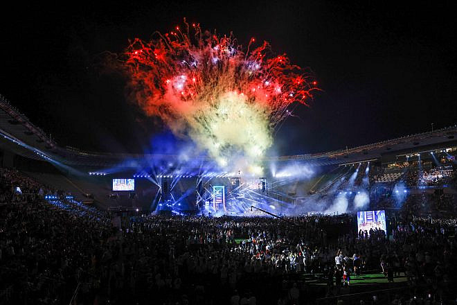 The opening ceremony of the 2022 Maccabiah Games in Jerusalem on July 14, 2022. Photo by Olivier Fitoussi/Flash90.
