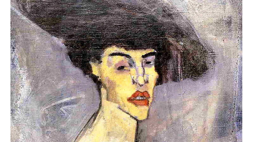 Detail of "Nude with a Hat," oil on canvas, 1908-1909, by Amedeo Modigliani. Credit: Wikimedia Commons.