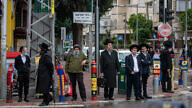 Orthodox Jews in Bnei Brak on Dec. 29, 2021. Photo by Yossi Aloni/Flash90.