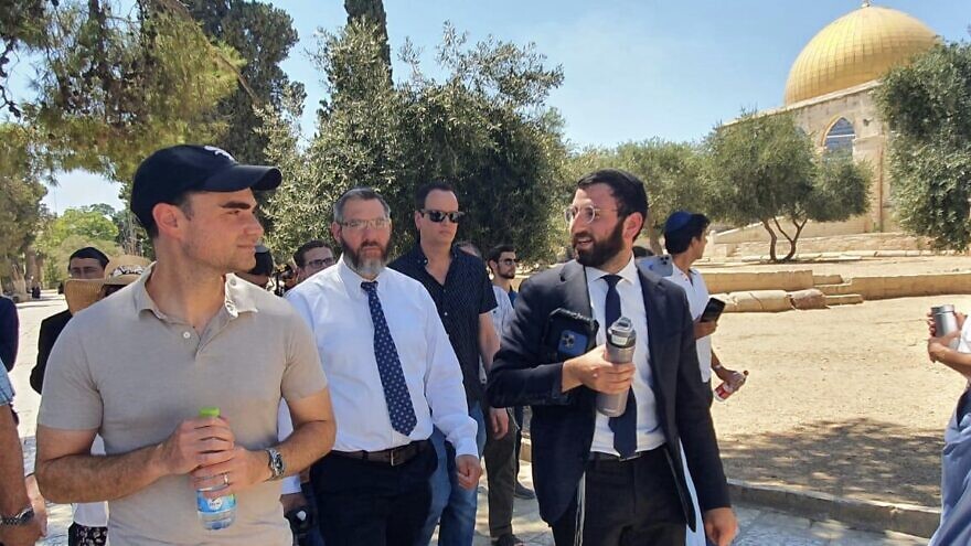 American Jewish conservative political commentator and columnist Ben Shapiro at the Temple Mount on July 24, 2022. Photo by Michael Miller.