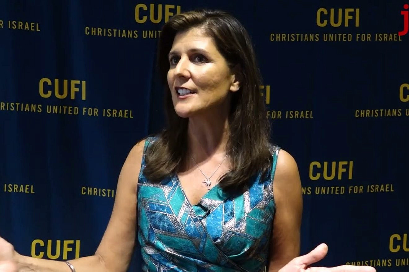 Former Ambassador to the United Nations Nikki Haley at the annual Christians United for Israel Summit in Arlington, Va., June 18, 2022. Source: YouTube.