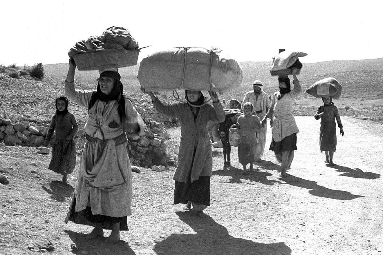 Arab refugees in 1948. Photo by David Eldan