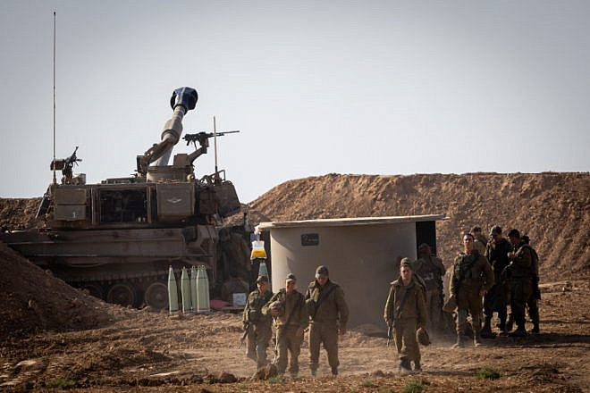 IDF (Israel Defense Force) Artillery Corps seen near the Israeli border with Gaza on August 7, 2022. Photo by Yonatan Sindel/Flash90