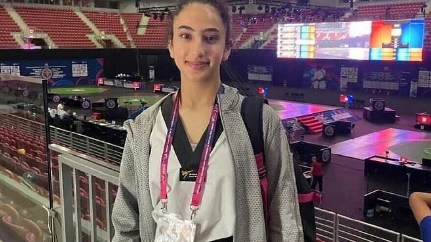 Maysir Al-Dahamsheh of the Jordanian women’s junior taekwondo team. Source: Twitter.