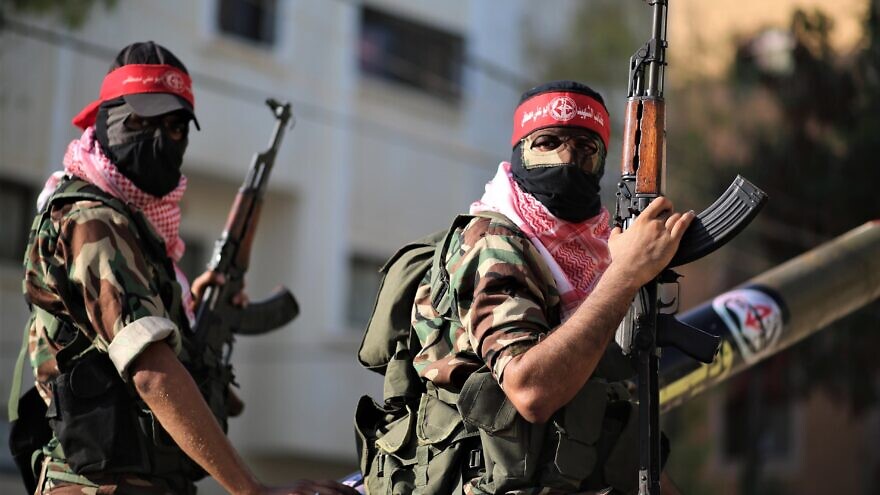 Palestinians take part in a rally organized by the Popular Front for the Liberation of Palestine (PFLP) in Gaza City on Aug, 31, 2019. Photo by Hassan Jedi/Flash90.