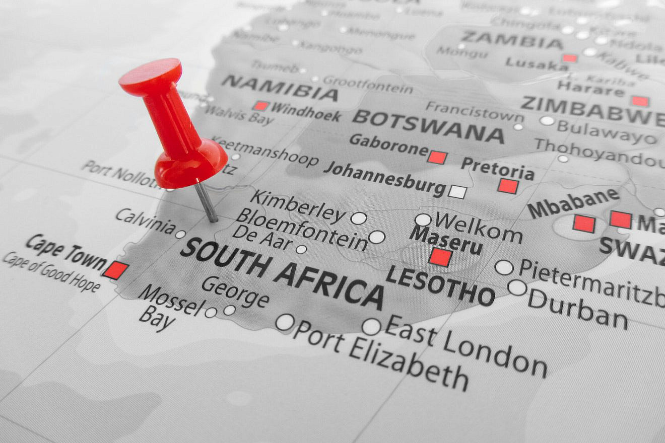 South Africa on a map. Credit: TonelloPhotography/Shutterstock.