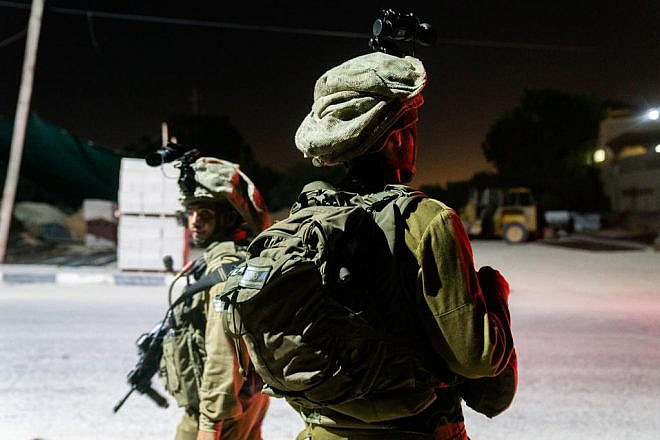 IDF soldiers during an operation in Judea and Samaria, Aug. 24, 2022. Courtesy: IDF.