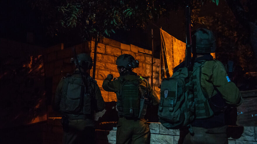 Israeli forces conduct counter-terror operations in Judea and Samaria as part of "Operation Breakwater," Aug. 2, 2022. Credit: Israeli Defense Forces.