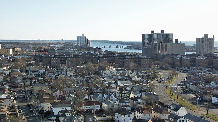 A rooftop view of the Far Rockaway neighborhood in Queens, New York. Credit: Arachniphobe/Wikimedia Commons.