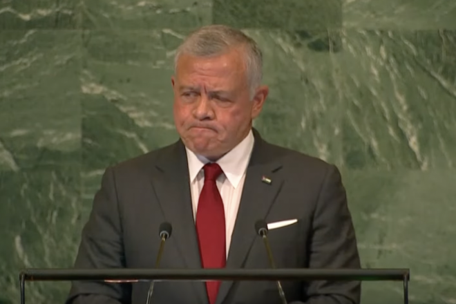 Jordan’s King Abdullah II address to the U.N. General Assembly on Sept. 20, 2022. Source: Youtube.