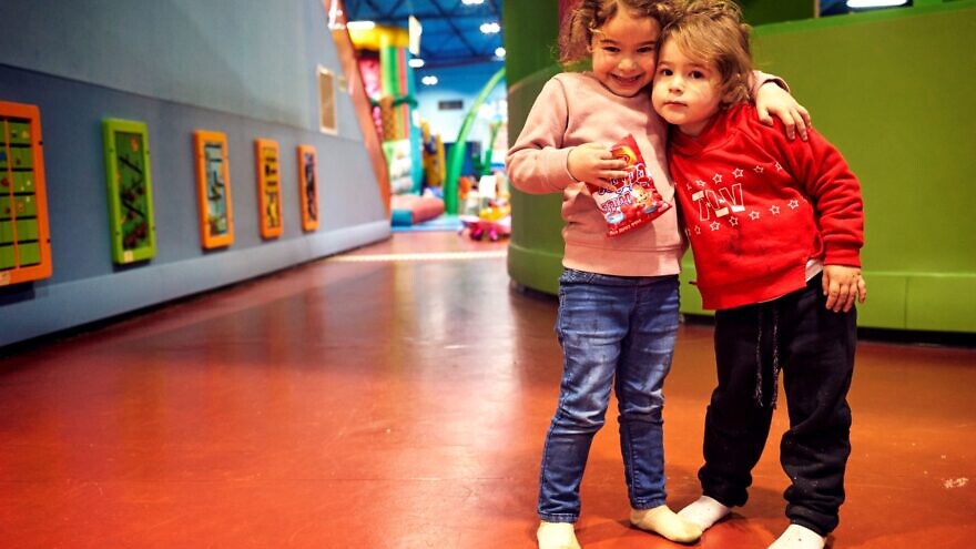Children enjoy Sderot's indoor playground