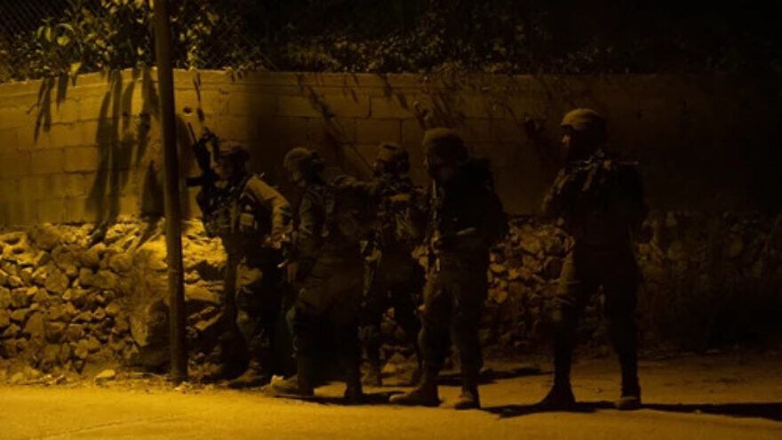 Israeli forces engaged in counter-terror operations in Jenin, Sept. 27, 2022. Credit: IDF.