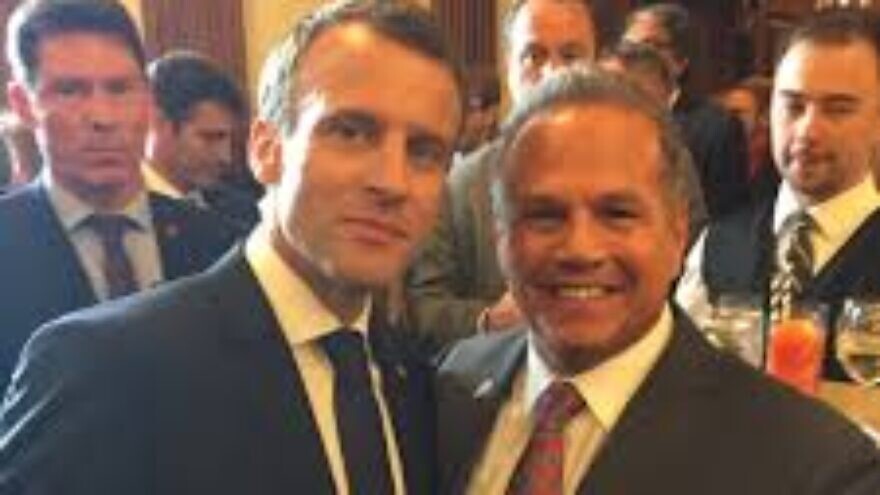 Rep. David Cicilline (D-R.I.) and French President Emmanuel Macron. Source: Facebook.