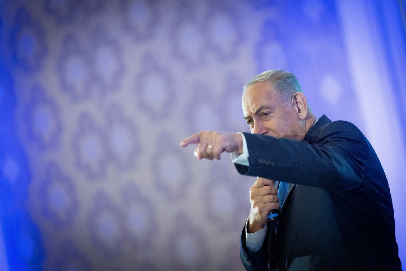 Likud Party leader Benjamin Netanyahu attends the Kikar HaShabbat conference at the Waldorf Astoria Jerusalem Hotel, Sept. 12, 2022. Credit: Yonatan Sindel/Flash90.