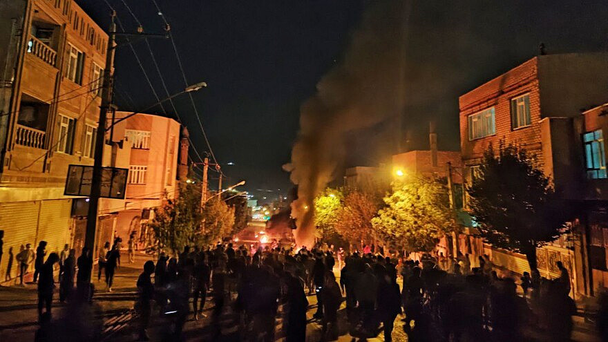Iranians demand change in Mahabad, West Azerbaijan Province, Oct. 13, 2022. Source: Twitter.