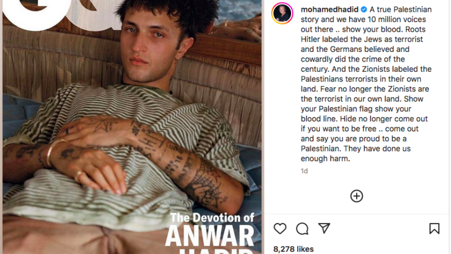 Mohamed Hadid's anti-Semitic post on Instagram. (Screenshot)