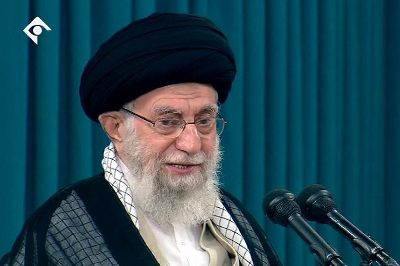 Iranian Supreme Leader Ayatollah Ali Khamenei delivers an address on Oct. 19, 2022. Source: Channel 1 (Iran) via MEMRI.