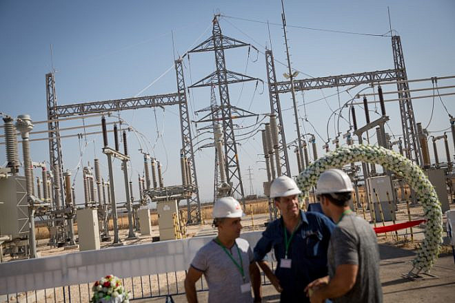 The first completely Palestinian-owned and -managed electricity substation, outside of Jenin in northern Samaria. The station was built by Israel Electric Corporation, by Israeli and Palestinian workers, but is owned by the Palestinian Electric Authority (PEA) and the P.A. July 10, 2017. Photo by Miriam Alster/Flash90.