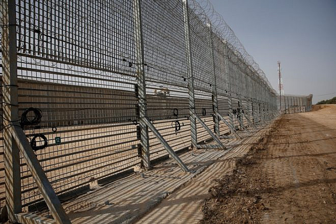 A portion of the security barrier along the Israel-Gaza border, Dec. 8, 2021. Photo by Flash90.