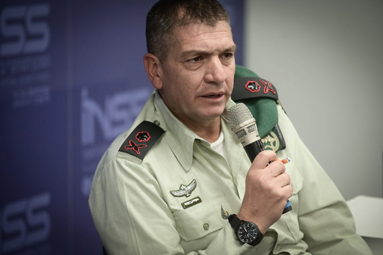 IDF Military Intelligence chief Aharon Haliva, speaks at a conference at Tel Aviv University on Nov. 21, 2022. Photo by by Avshalom Sassoni/Flash90.