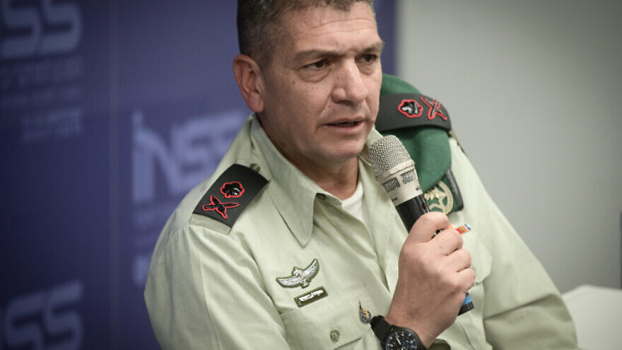 IDF Military Intelligence chief Aharon Haliva, speaks at a conference at Tel Aviv University on Nov. 21, 2022. Photo by by Avshalom Sassoni/Flash90.