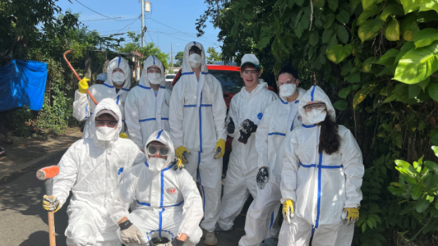 NCSY participants clean up damage in Puerto Rico caused by Hurricane Fiona