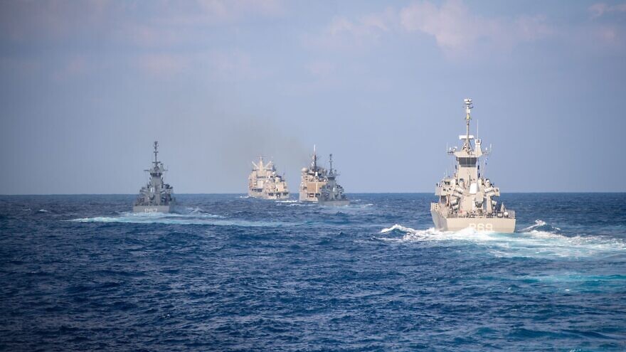 Naval vessels take part in the recent Greek-led 10-day exercise in the Aegean Sea. Credit: IDF Spokesperson's Unit.