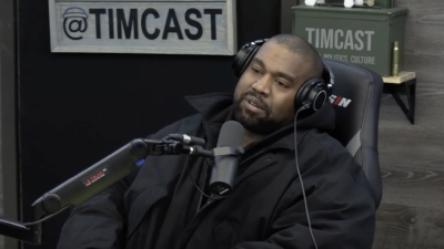 Ye (formerly known as Kanye West) walked out of an interview on podcaster Tim Pool’s show on Nov. 28 after being questioned about his antisemitic claims. Source: YouTube screenshot.