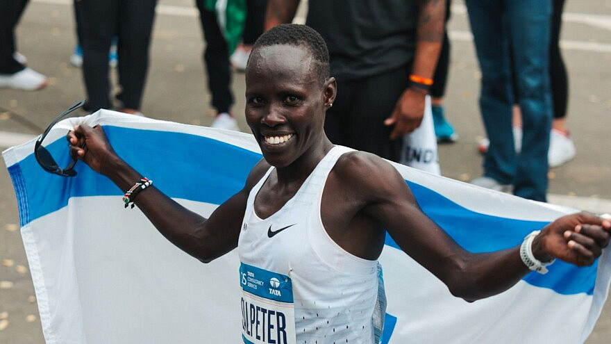 Israeli runner Lonah Chemtai Salpeter after placing second in the Nov. 6, 2022 New York City Marathon. Photo: courtesy NN Running Team