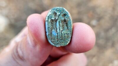 A 3000-year-old scarab discovered during a school field trip to Azor, located southeast of Tel Aviv, Israel. Credit: Gilad Stern/Israel Antiquities Authority.