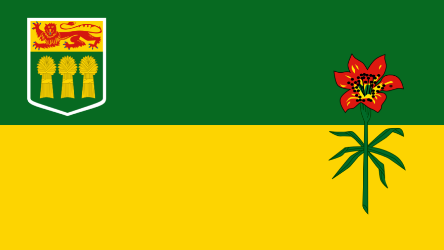 The flag of Saskatchewan. Source: Wikimedia Commons.