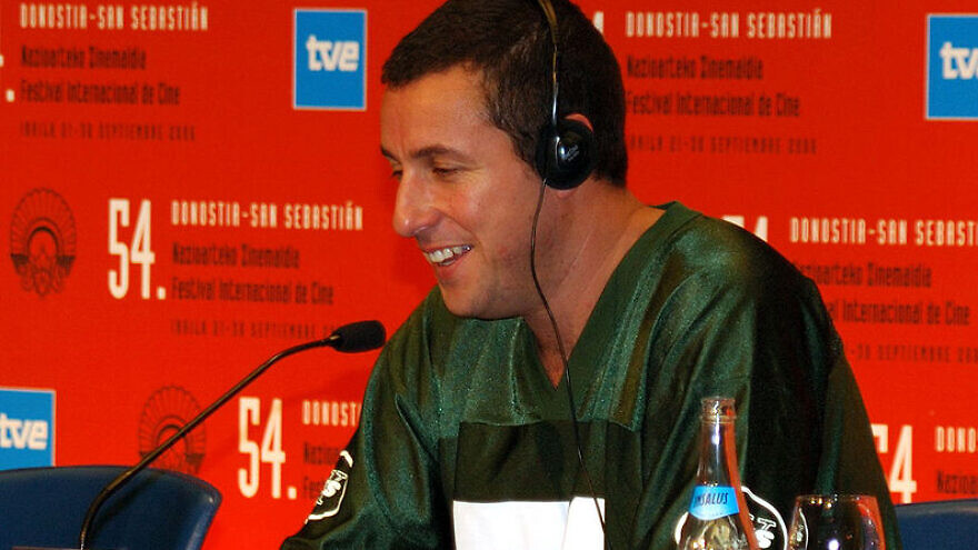 Adam Sandler at a press conference for "Click" in 2005. Source: Wikimedia Commons.