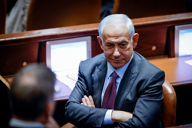 Israeli Prime Minister-designate Benjamin Netanyahu at the Knesset, Dec. 19, 2022. Photo by Olivier Fitoussi/Flash90.