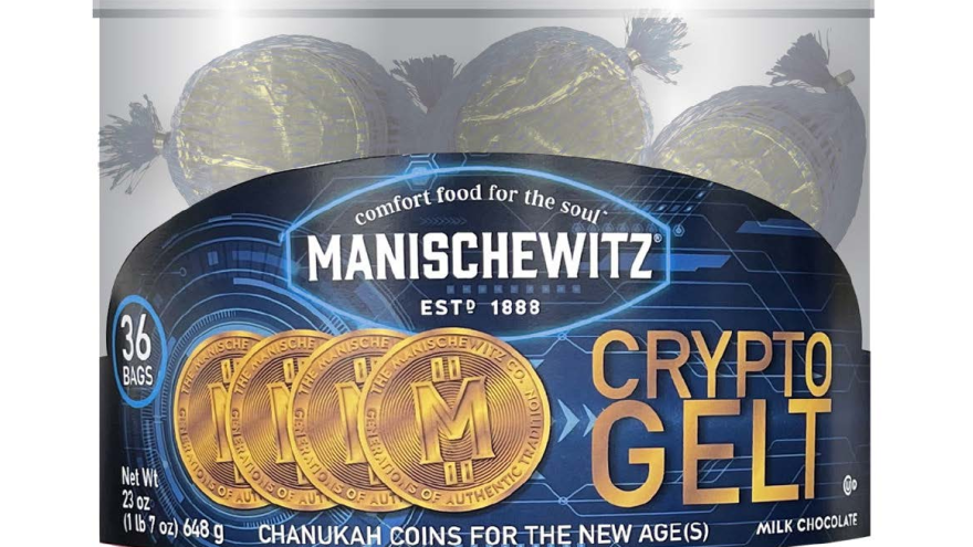 Manischewitz Crypto Gelt chocolate coins for the holidays.