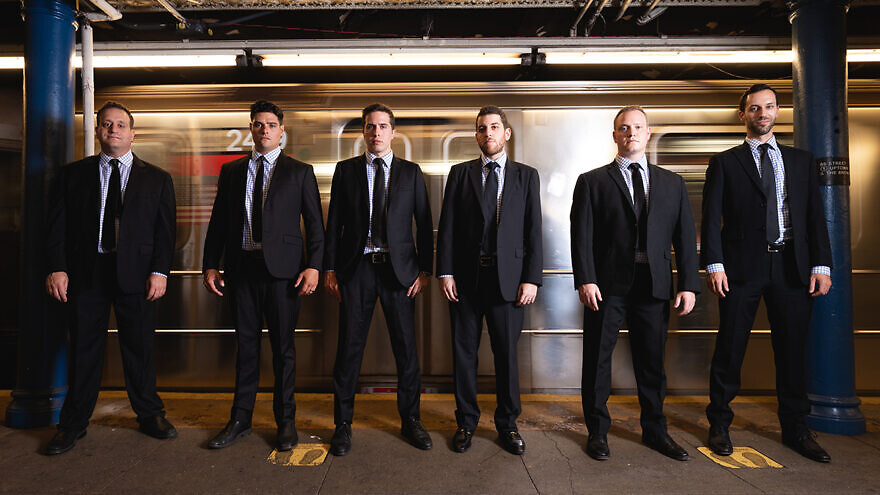 Six13, a New York-based Jewish all-male a cappella singing group. Credit: Courtesy Six13.