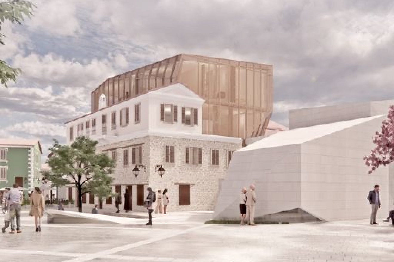 An artist's conception of the planned Albanian Jewish Museum in Vlore, Albania. Courtesy: Eitan Kimmel