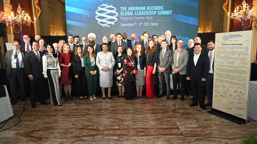 World Leaders, ambassadors, diplomats, entrepreneurs, lawmakers, academics, and clergy from over thirty countries converge on Rome for the First Annual Abraham Accords Global Leadership Summit. Credit: Courtesy.