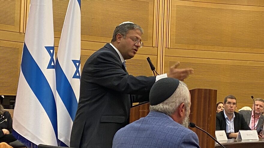 Knesset member Itamar Ben-Gvir speaks at the Christian Media Summit in Jerusalem, Dec. 14, 2022. Source: Twitter.